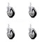 Service Caster 5 Inch Black Poly Wheel Swivel 7/8 Inch Square Stem Caster Set with Brake SCC SCC-SQ20S514-PPUB-BLK-TLB-78-4 - alternate 1